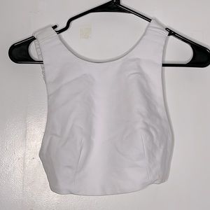 Zara Backless Elastic Cropped High Neck Tank Top